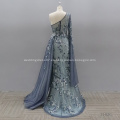 Beautiful Lace Mother of the Bride Dresses Long Chiffon Turquoise Bridesmaid Dress